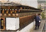 024. Prayer wheels at the King's Memorial Chorten in Thimpu