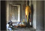 004. Locals inside Angkor Wat