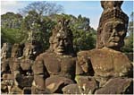 007. Row of carved figures at the South Gate of Angkor Thom